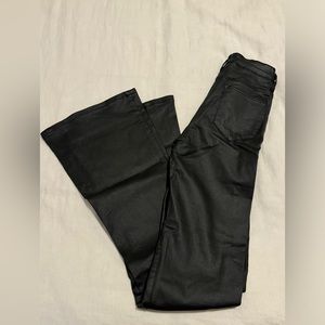 Edited Black Leather Pants- Luna Faux Leather Flare